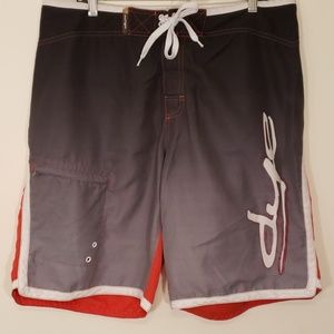 Dye Men's Board Short Red and Black. 

Size 36